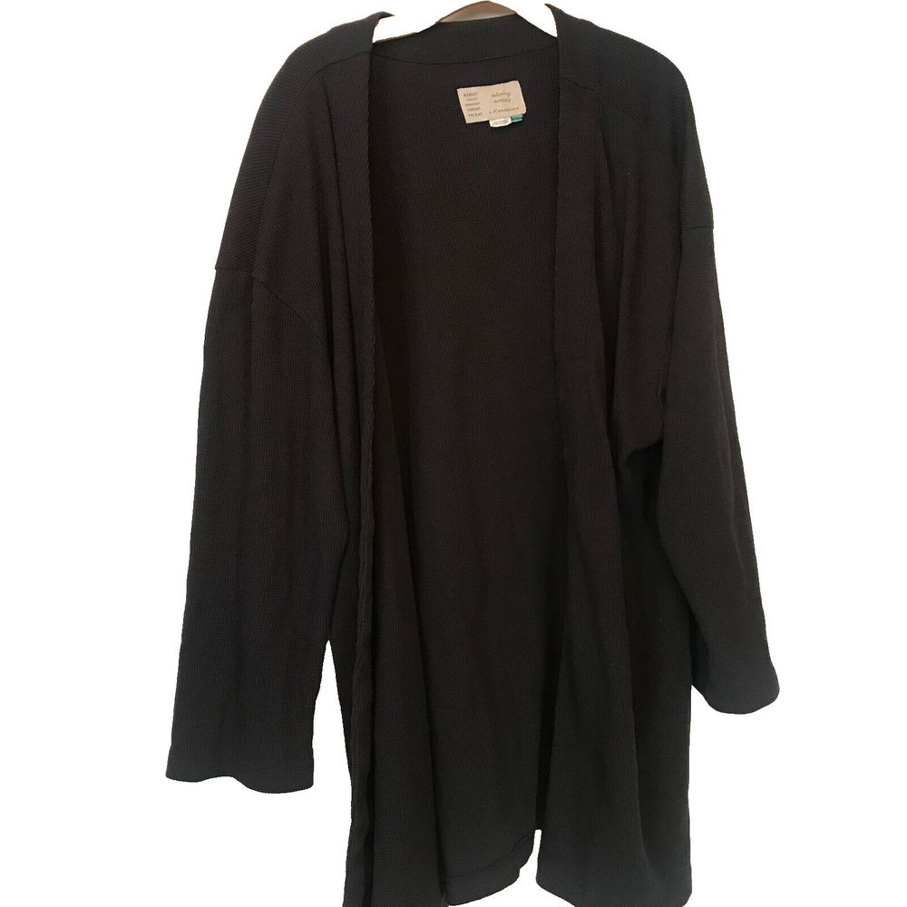 Anthropologie Saturday Sunday Waffle Knit Brown Cardigan Sweater Women's 2X